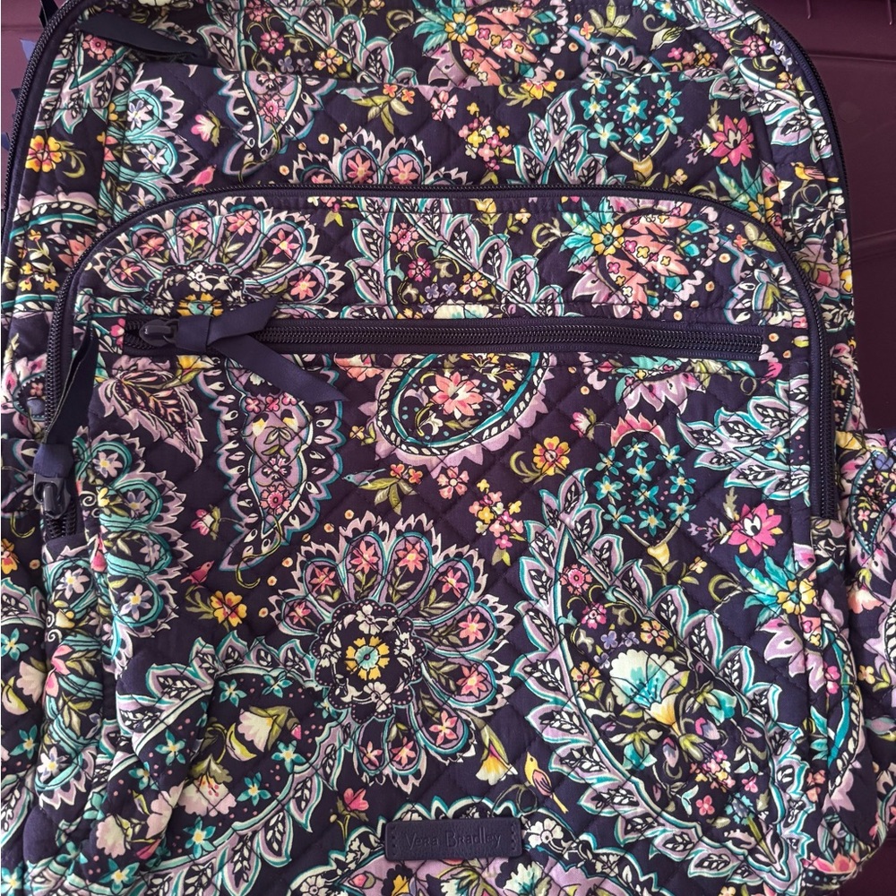 Vera Bradley Floral Backpack - Purple Multicolor.  French Paisley